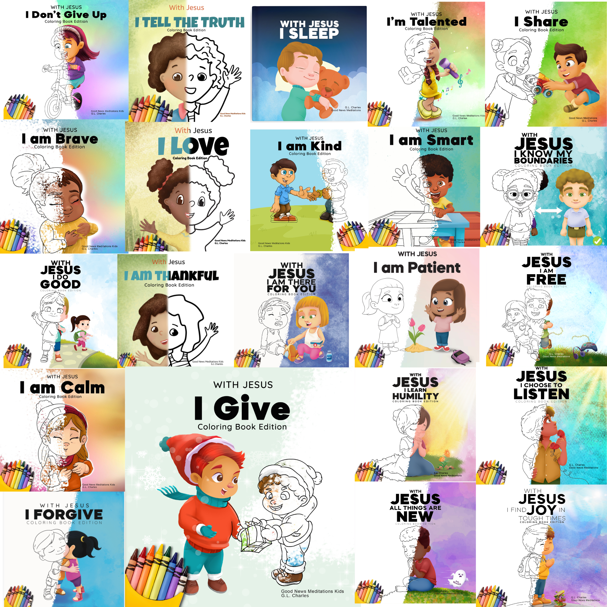 Digital Coloring Books Bundle (22 coloring books) Series 1 & 2 - Print Ready - Digital Product - Instant Download - With
