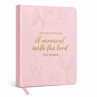 A Moment With The Lord for Women, 365-Day Women’s Study Bible, Full Color Embossed Faux Leather Hardcover, Daily Devotional Prayer Journal, Bible Study Book, Christian Gift for Her, Inspirational Bible Verse
