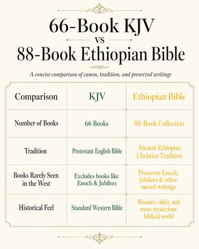 Leather Collector's Edition Complete English Ethiopian Print Book Bible with Embossed Art, 88 Books, Enoch, Jubilees, Missing Apocrypha, Bible Verses, Study Aid, Free Index Tabs, Digital Copy & Audiobook