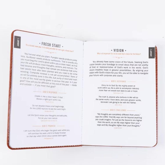 One Minute with God for Men, 365 Days Devotional Journal, Portable Daily Reflections Book, Perfect Gift for Holidays Birthdays Christmas New Year, Self Improvement Journal