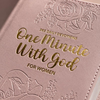One Minute with God for Women: 365 Daily Devotionals Bible Record Book, Pink Hardcover, Exquisite Embossed Floral Design, Golden Foil Title, Log Book Spiritual Inspiration - Prayer Gift for Mom