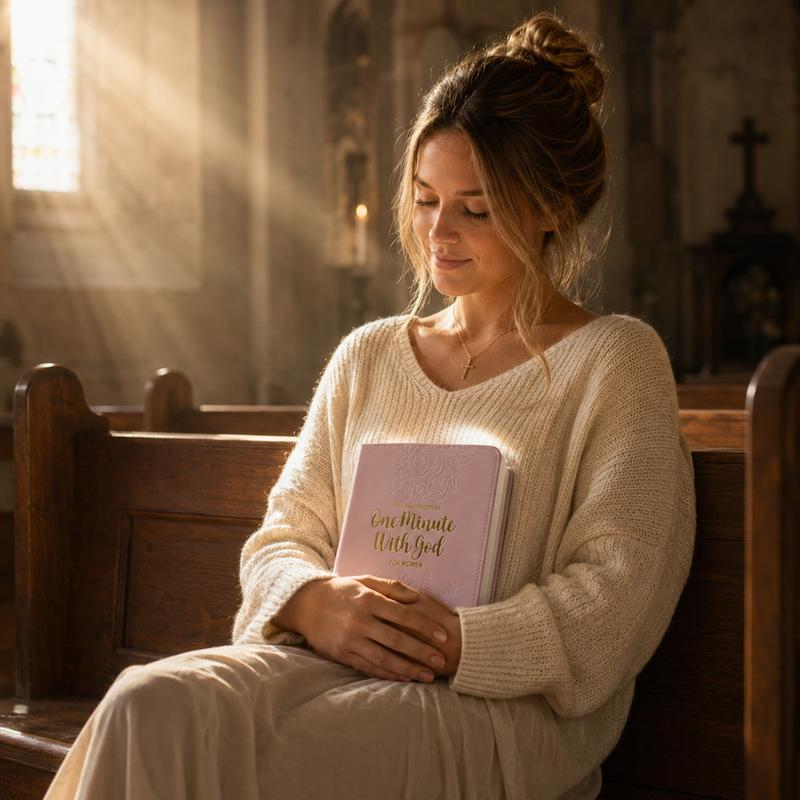 One Minute With God for Women in church pew